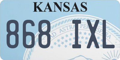KS license plate 868IXL