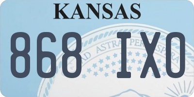 KS license plate 868IXO