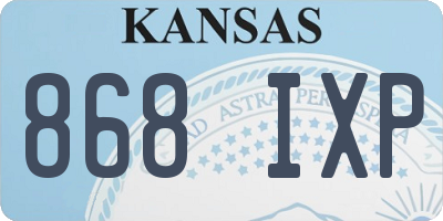 KS license plate 868IXP