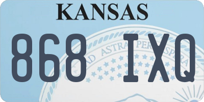 KS license plate 868IXQ