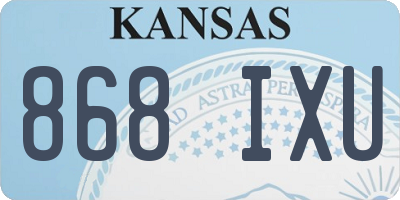 KS license plate 868IXU