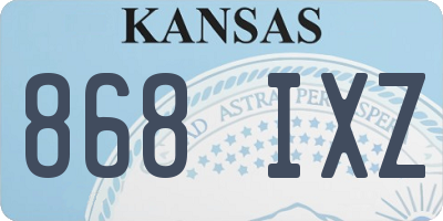 KS license plate 868IXZ