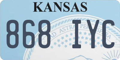 KS license plate 868IYC