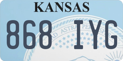 KS license plate 868IYG