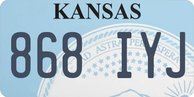 KS license plate 868IYJ