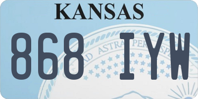 KS license plate 868IYW