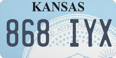 KS license plate 868IYX