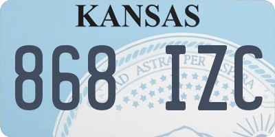 KS license plate 868IZC