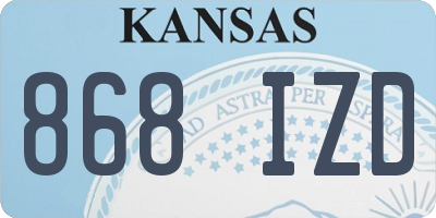 KS license plate 868IZD