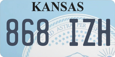 KS license plate 868IZH