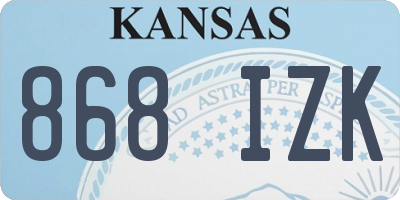 KS license plate 868IZK