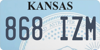 KS license plate 868IZM