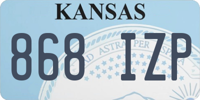 KS license plate 868IZP
