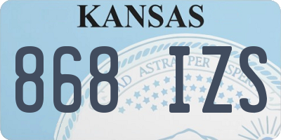 KS license plate 868IZS