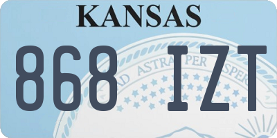KS license plate 868IZT