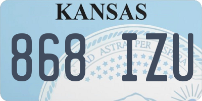 KS license plate 868IZU
