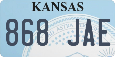 KS license plate 868JAE