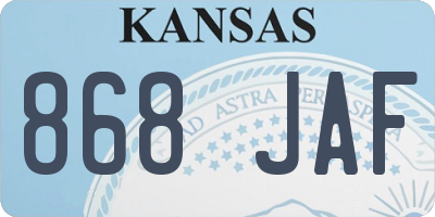 KS license plate 868JAF