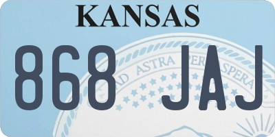 KS license plate 868JAJ