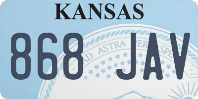 KS license plate 868JAV