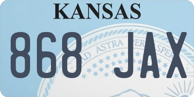 KS license plate 868JAX