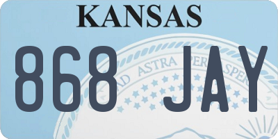 KS license plate 868JAY