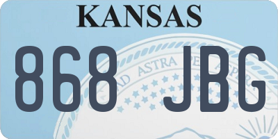 KS license plate 868JBG