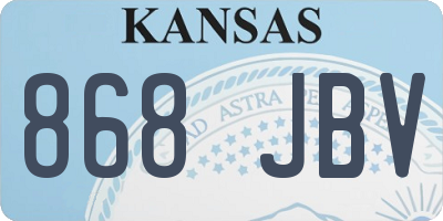 KS license plate 868JBV