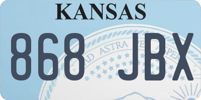 KS license plate 868JBX