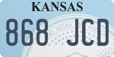 KS license plate 868JCD