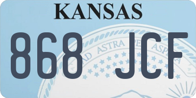 KS license plate 868JCF