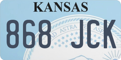 KS license plate 868JCK