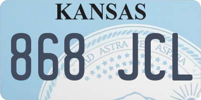 KS license plate 868JCL