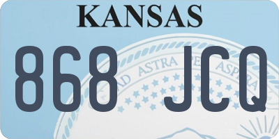 KS license plate 868JCQ