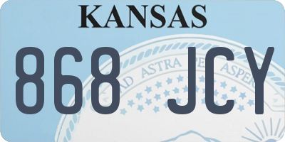 KS license plate 868JCY
