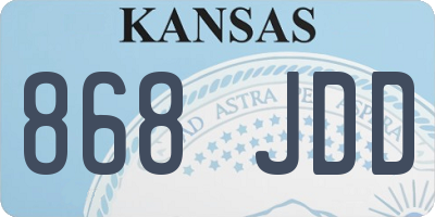 KS license plate 868JDD