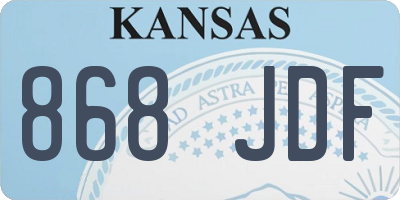 KS license plate 868JDF