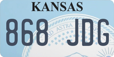 KS license plate 868JDG