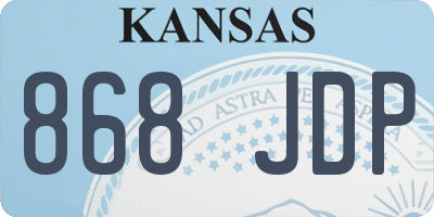 KS license plate 868JDP