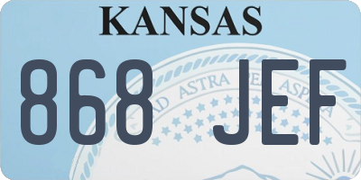 KS license plate 868JEF