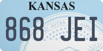 KS license plate 868JEI