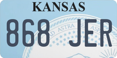 KS license plate 868JER