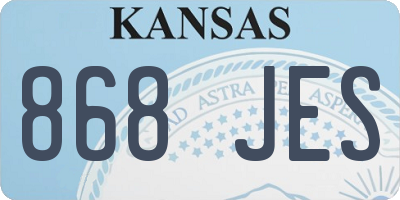 KS license plate 868JES