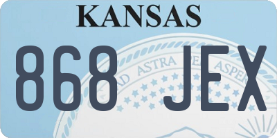 KS license plate 868JEX