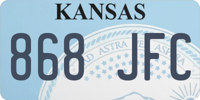 KS license plate 868JFC