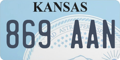 KS license plate 869AAN