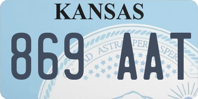 KS license plate 869AAT