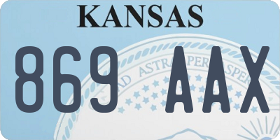 KS license plate 869AAX