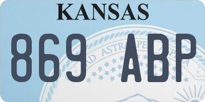 KS license plate 869ABP