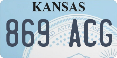 KS license plate 869ACG